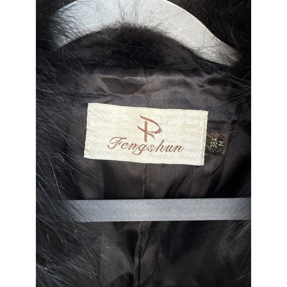 Vintage womens Fengshun fur jacket - black - cropped - fox - mink? - size M - Picture 5 of 15